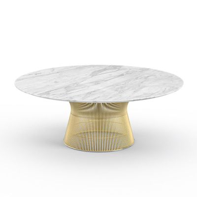 Platner 42 Inch Coffee Table in Gold