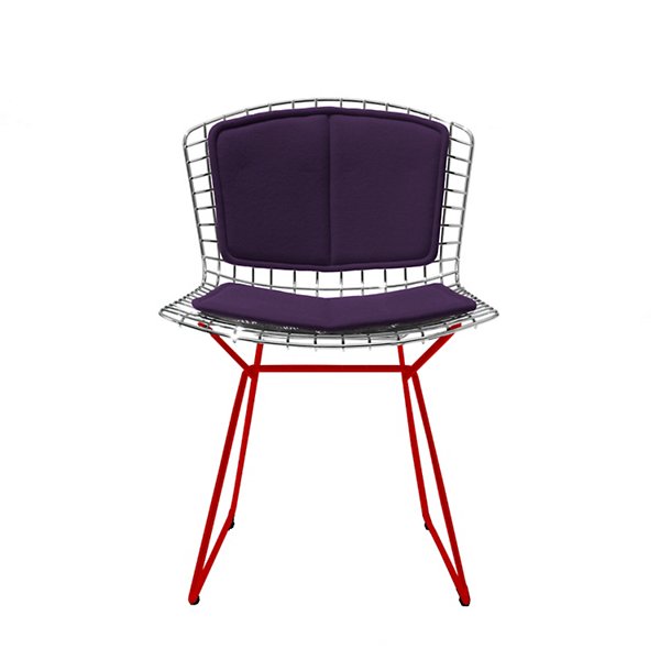 Bertoia Two-Tone Side Chair with Back Pad/Seat Cushion