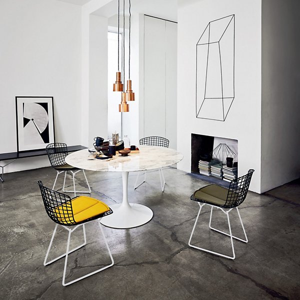 Bertoia Two-Tone Side Chair with Seat Cushion