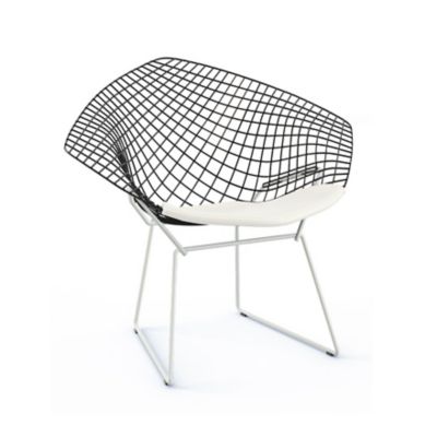 Bertoia Two-Tone Diamond Chair with Seat Cushion