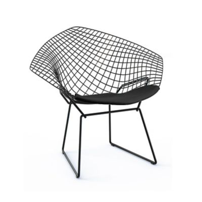 Bertoia Two-Tone Diamond Chair with Seat Cushion