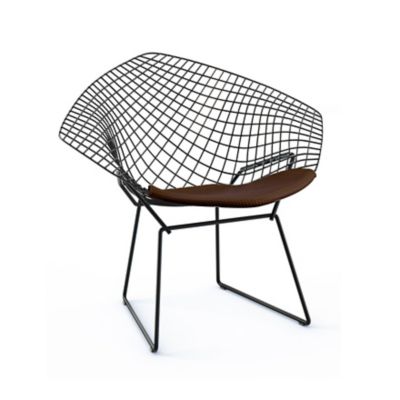 Bertoia Two-Tone Diamond Chair with Seat Cushion