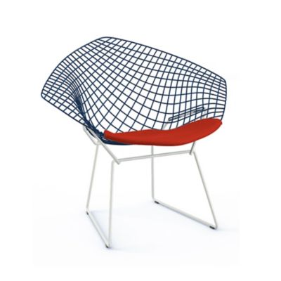 Bertoia Two-Tone Diamond Chair with Seat Cushion