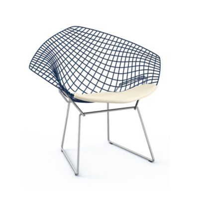 Bertoia Two-Tone Diamond Chair with Seat Cushion