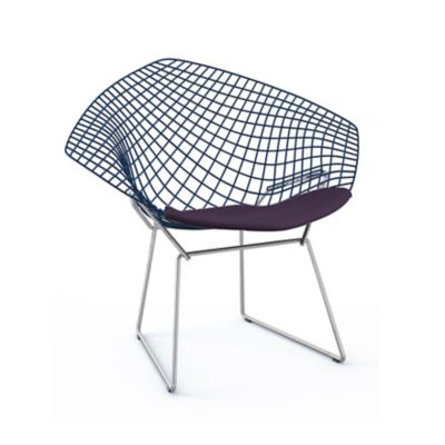 Bertoia Two-Tone Diamond Chair with Seat Cushion