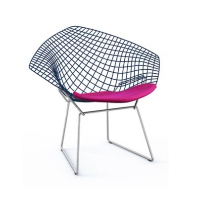 Bertoia Two-Tone Diamond Chair with Seat Cushion