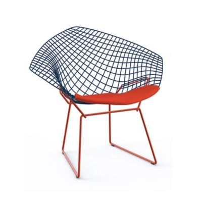 Bertoia Two-Tone Diamond Chair with Seat Cushion