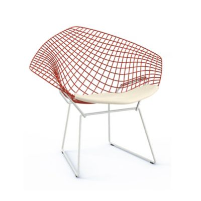 Bertoia Two-Tone Diamond Chair with Seat Cushion