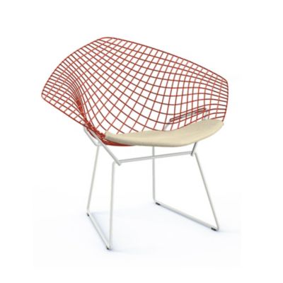 Bertoia Two-Tone Diamond Chair with Seat Cushion
