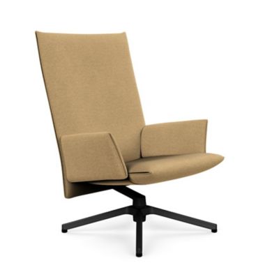 Pilot Swivel High Back Lounge, Upholstered Arms