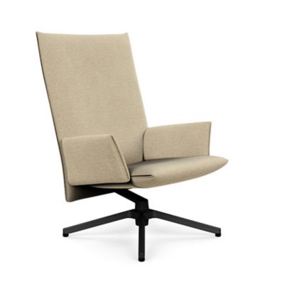 Pilot Swivel High Back Lounge, Upholstered Arms