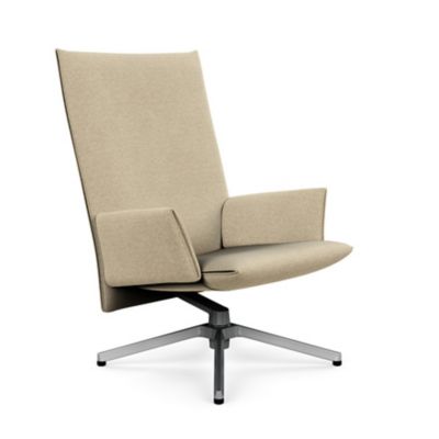 Pilot Swivel High Back Lounge, Upholstered Arms