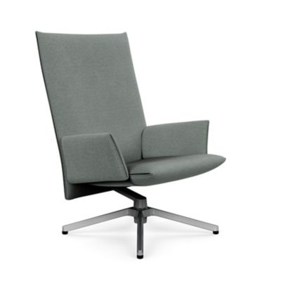 Pilot Swivel High Back Lounge, Upholstered Arms