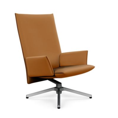 Pilot Swivel High Back Lounge, Upholstered Arms