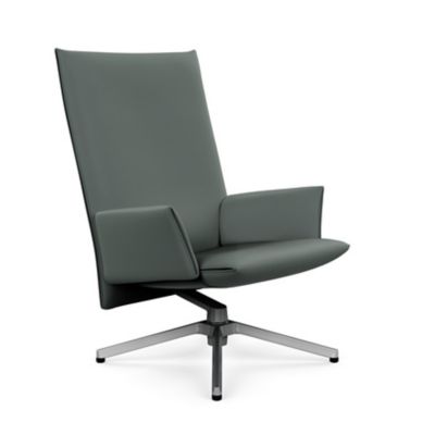 Pilot Swivel High Back Lounge, Upholstered Arms