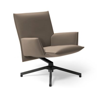 Pilot Swivel Low Back Lounge, Upholstered Arms