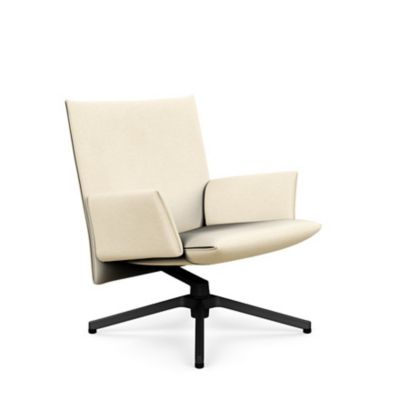 Pilot Swivel Low Back Lounge, Upholstered Arms