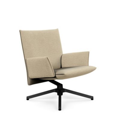Pilot Swivel Low Back Lounge, Upholstered Arms