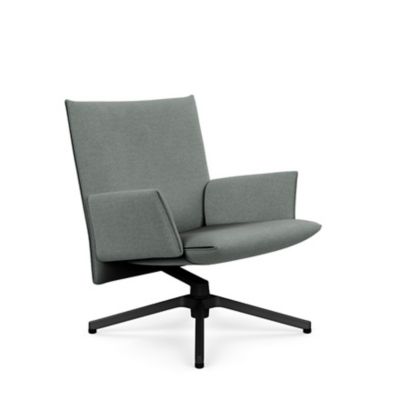 Pilot Swivel Low Back Lounge, Upholstered Arms