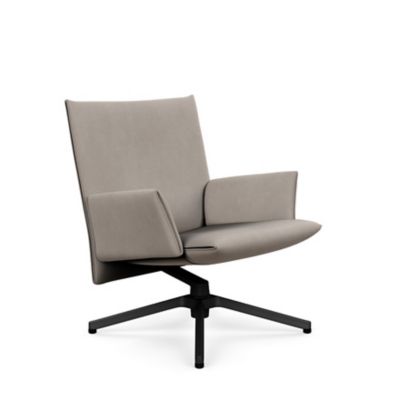 Pilot Swivel Low Back Lounge, Upholstered Arms