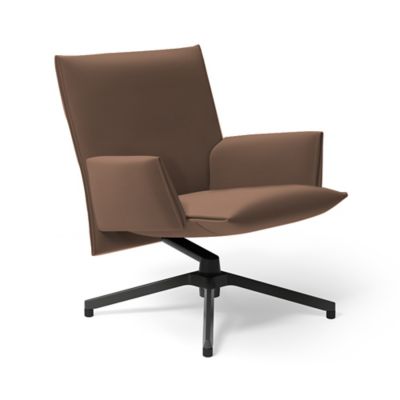 Pilot Swivel Low Back Lounge, Upholstered Arms