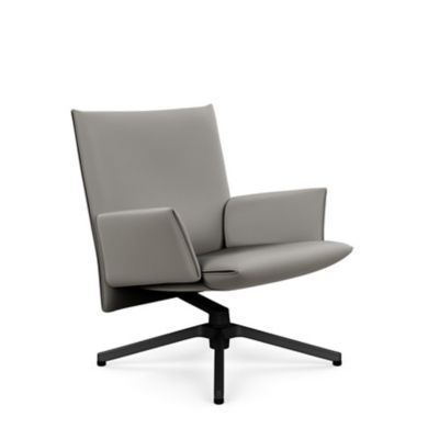 Pilot Swivel Low Back Lounge, Upholstered Arms