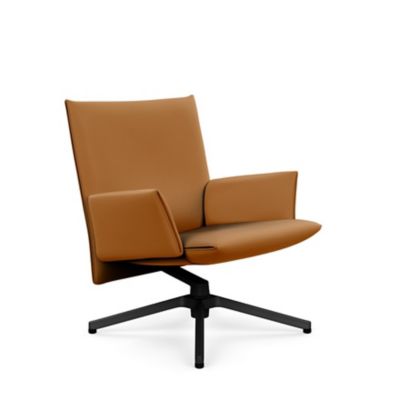 Pilot Swivel Low Back Lounge, Upholstered Arms