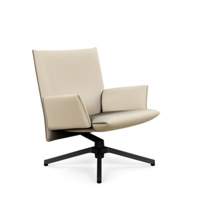 Pilot Swivel Low Back Lounge, Upholstered Arms