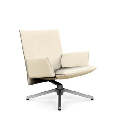 Pilot Swivel Low Back Lounge, Upholstered Arms