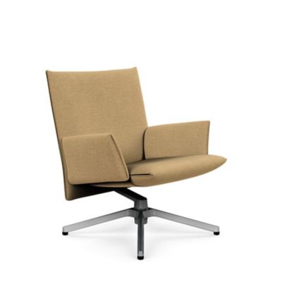 Pilot Swivel Low Back Lounge, Upholstered Arms