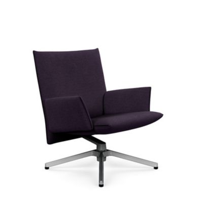 Pilot Swivel Low Back Lounge, Upholstered Arms