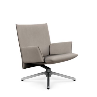 Pilot Swivel Low Back Lounge, Upholstered Arms