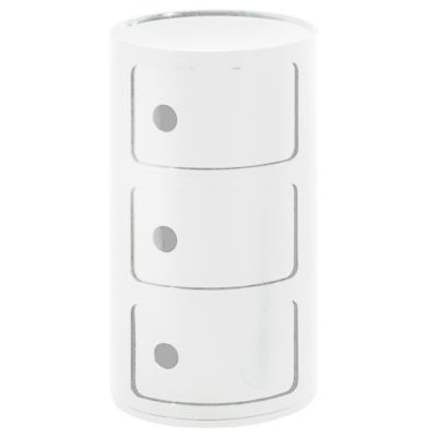 Componibili Round Modular Stacking Units(White/3Hi)-OPEN BOX