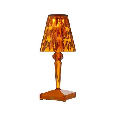 Battery Powered Art Deco Table Lamp, Lantern Style Table Lamp