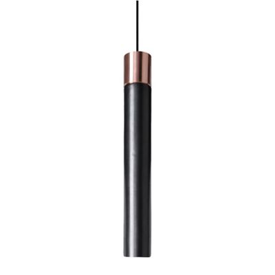 Minimal Mini Pendant (Black with Copper Hardware) - OPEN BOX