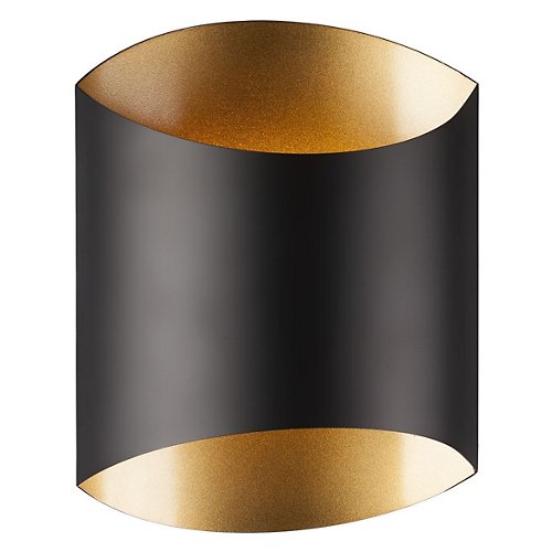 Preston LED Wall Sconce (Flat Black w/ Gold)-OPEN BOX RETURN