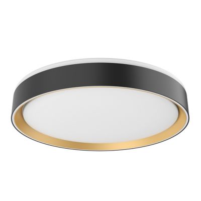 Essex LED Flushmount (Black with Gold/Small)-OPEN BOX RETURN