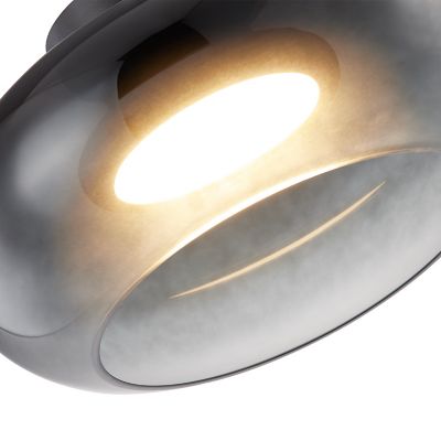 Shown in Black/Smoked finish, Detail view, lit
