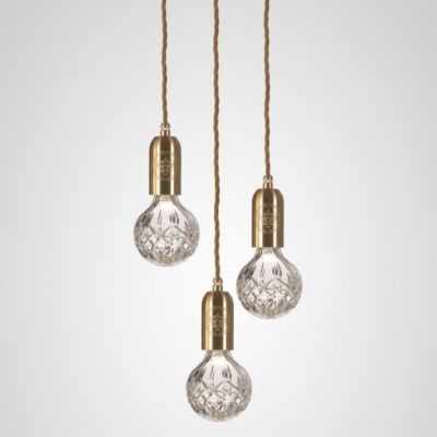Crystal Multi-Light Pendant (Clear/Bras/3 Lights) - OPEN BOX