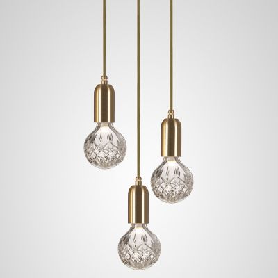 Crystal Bulb LED Multi-Light Pendant