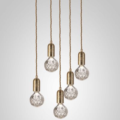 Crystal Bulb LED Multi-Light Pendant