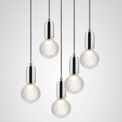 Crystal Bulb LED Multi-Light Pendant