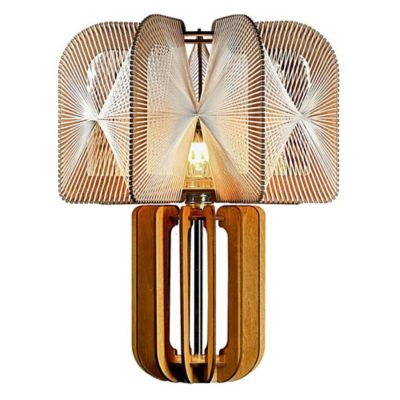 Muljee Twist Table Lamp With Wood Base