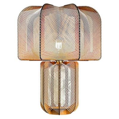 Muljee Twist Croise Lamp With Woven Base