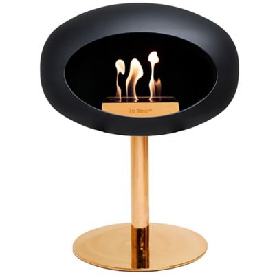Le Feu Dome Ground Steel Low Indoor/Outdoor Fireplace - Black
