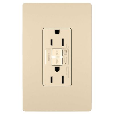 Radiant 15A Tamper Resistant Self Test GFCI Outlet with Audible Alarm