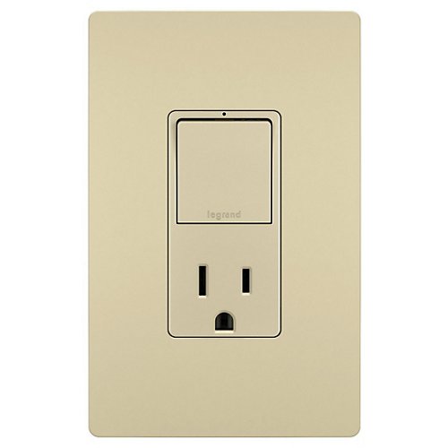 Radiant Single Pole/3-Way Switch with 15A Tamper Resistant Outlet