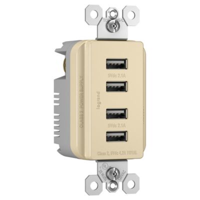 Radiant Quad USB Type-A Receptacle