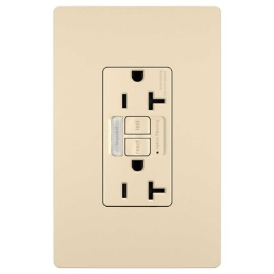 Radiant 20A Tamper Resistant Self-Test GFCI Outlet with Night Light