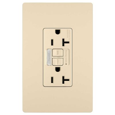 Radiant 20A Tamper Resistant Self-Test GFCI Outlet with Night Light